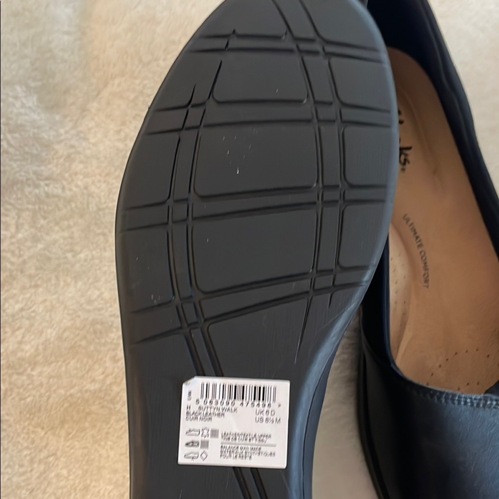 Clark’s Comfort Collection Black Wedge Shoes - Picture 4 of 6